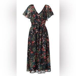Mango Floral Midi Dress Size 6